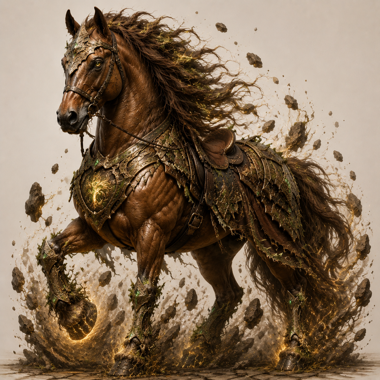 Prithvi, brown celestial horse of earth
